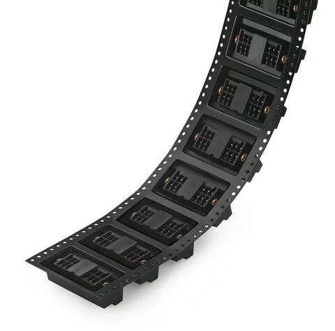 713-1411/117-000/997-408 - THR male header, 2-row; 0.8 x 0.8 mm solder pin; straight; 100% protected against mismating; in tape-and-reel packaging; Pin spacing 3.5 mm; 22-pole; black