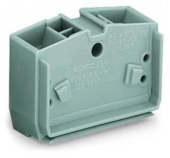 264-351 - 4-conductor center terminal block; without push-buttons; 1-pole; 2.5 mm²; CAGE CLAMP®; 2,50 mm²; gray