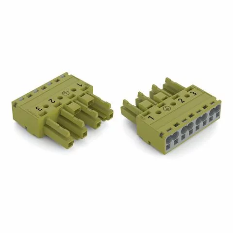 770-264/073-000 - Socket; 4-pole; Cod. B; 4,00 mm²; light green