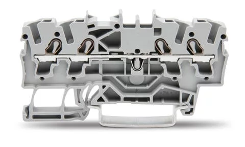 2002-1401 - TOPJOB®S feedthrough terminal block; rail mount; 4-conductor; 5.2 mm wide; gray