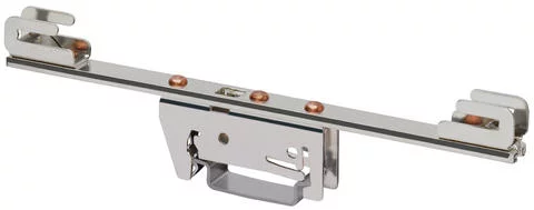 790-310 - Busbar carrier; 140 mm wide; 24 mm high; both sides, straight; for DIN 35 rail