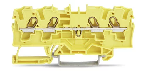 2004-1406 - TOPJOB®S feedthrough terminal block; rail mount; 4-conductor; 6.2 mm wide; yellow