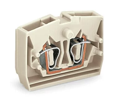 264-131 - 2-conductor center terminal block; without push-buttons; suitable for Ex e II applications; 1-pole; 2.5 mm²; CAGE CLAMP®; 2,50 mm²; light gray