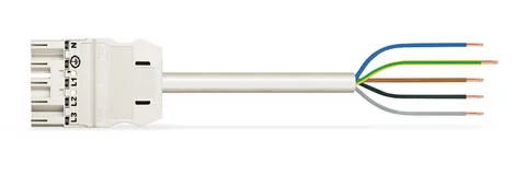 771-9395/267-102 - pre-assembled connecting cable; Cca; Plug/open-ended; 5-pole; Cod. A; H05Z1Z1-F 5G 2.5 mm²; 1 m; 2,50 mm²