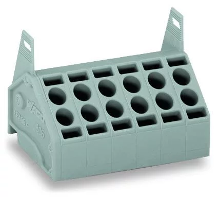 806-204 - 2-conductor female connector; 1.5 mm²; Pin spacing 5 mm; 4-pole; 1,50 mm²; gray