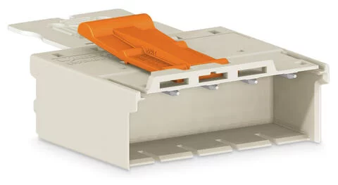 2092-3502/002-000 - 1-conductor male connector; Push-in CAGE CLAMP®; 2.5 mm²; Pin spacing 7.5 mm; 2-pole; Gripping plate; 2,50 mm²; light gray