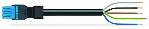 891-8985/116-101 - pre-assembled connecting cable; Eca; Socket/open-ended; 5-pole; Cod. I; H05Z1Z1-F 5G 1.5 mm²; 1 m; 1,50 mm²; blue
