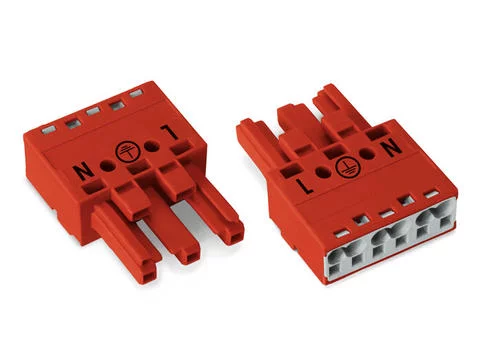 770-1303 - Socket; 3-pole; Cod. P; 4,00 mm²; red