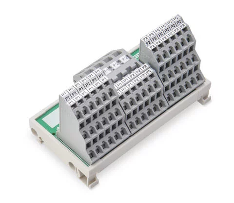 830-800/000-308 - Potential distribution module; 2 potentials; with 2 input clamping points each; Conductor cross-section up to 6 mm²; with 24 output clamping points each; Conductor cross-section up to 2.5 mm² 830-800/000-308 - Potential distribution module; 2 potentials; with 2 input clamping points each; Conductor cross-section up to 6 mm²; with 24 output clamping points each; Conductor cross-section up to 2.5 mm²