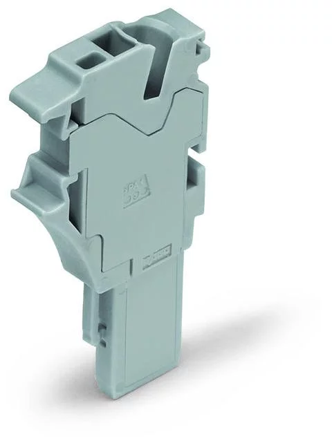 2022-161 - Start module for 1-conductor female connector; Push-in CAGE CLAMP®; 4 mm²; Pin spacing 5.2 mm; 1-pole; with integrated end plate; 4,00 mm²; gray