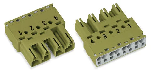 770-274 - Plug; 4-pole; 4,00 mm²; light green 770-274 - Plug; 4-pole; 4,00 mm²; light green