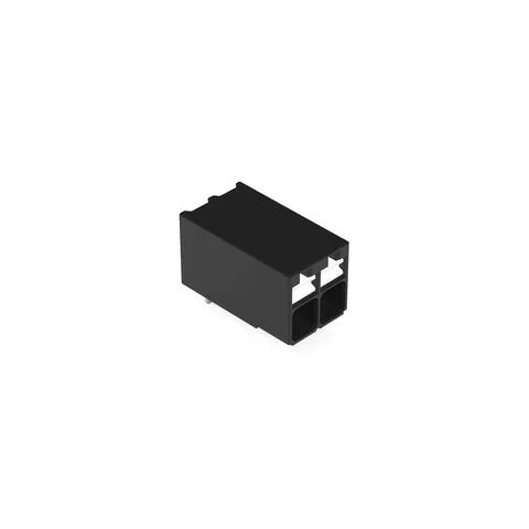 2086-1222/300-000 - THR PCB terminal block; push-button; 1.5 mm²; Pin spacing 3.5 mm; 2-pole; Push-in CAGE CLAMP®; Solder pin length 1.5 mm; 1,50 mm²; black