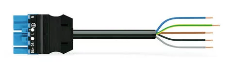 771-9385/267-801 - pre-assembled connecting cable; Cca; Plug/open-ended; 5-pole; Cod. I; H05Z1Z1-F 5G 2.5 mm²; 8 m; 2,50 mm²; blue 771-9385/267-801 - pre-assembled connecting cable; Cca; Plug/open-ended; 5-pole; Cod. I; H05Z1Z1-F 5G 2.5 mm²; 8 m; 2,50 mm²; blue