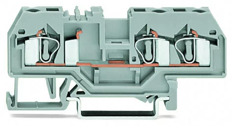281-678 - 3-conductor through terminal block; 4 mm²; center marking; for DIN-rail 35 x 15 and 35 x 7.5; CAGE CLAMP®; 4,00 mm²; orange
