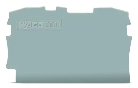 2000-1291 - TOPJOB®S end/intermediate plate; for 2000-12xx series terminal blocks; 0.7 mm wide; gray