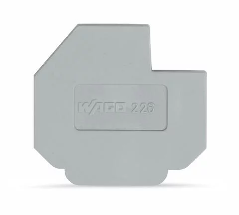 226-110 - End plate; for 630 V, cut-out dimensions L1; 1.5 mm thick; gray 226-110 - End plate; for 630 V, cut-out dimensions L1; 1.5 mm thick; gray