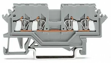 279-604 - 4-conductor through terminal block; 1.5 mm²; suitable for Ex i applications; lateral marker slots; for DIN-rail 35 x 15 and 35 x 7.5; CAGE CLAMP®; 1,50 mm²; blue
