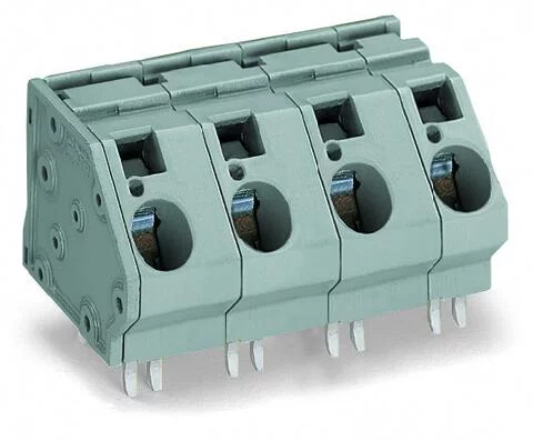 745-603/006-000 - PCB terminal block; 16 mm²; Pin spacing 15 mm; 3-pole; CAGE CLAMP®; commoning option; 16,00 mm²; gray