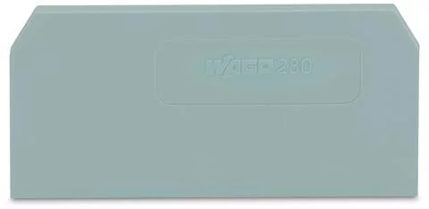 280-308 - End and intermediate plate; 2.5 mm thick; gray
