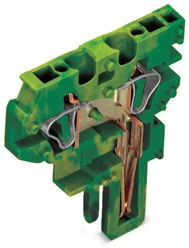 769-506/000-016 - End module for 2-conductor female connector; CAGE CLAMP®; 4 mm²; Pin spacing 5 mm; 1-pole; coding finger; 4,00 mm²; green-yellow