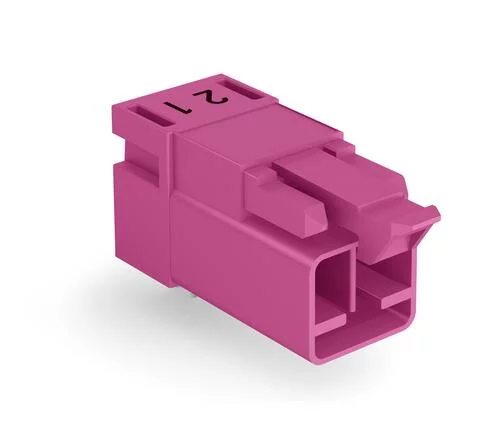 890-892/011-000 - Plug for PCBs; angled; 2-pole; Cod. B; pink 890-892/011-000 - Plug for PCBs; angled; 2-pole; Cod. B; pink
