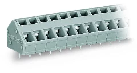 236-107 - PCB terminal block; 2.5 mm²; Pin spacing 5/5.08 mm; 7-pole; CAGE CLAMP®; commoning option; 2,50 mm²; gray