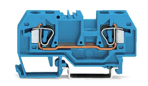 282-904 - 2-conductor through terminal block; 6 mm²; suitable for Ex i applications; center marking; for DIN-rail 35 x 15 and 35 x 7.5; CAGE CLAMP®; 6,00 mm²; blue