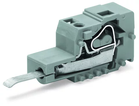 231-161 - Testing plug module with contact stud; for 236 Series; Pin spacing 7.5 mm / 0.295 in; gray