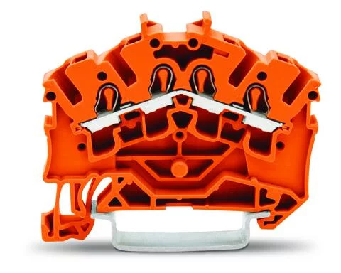 2002-6402 - TOPJOB®S feedthrough terminal block; angled profile; rail mount; 4-conductor; 5.2 mm wide; orange