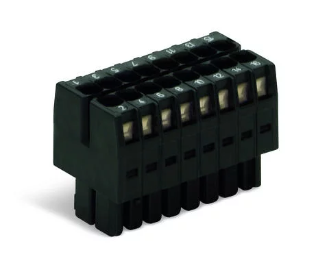 713-1109/000-9037 - 1-conductor female connector, 2-row; CAGE CLAMP®; 1.5 mm²; Pin spacing 3.5 mm; 18-pole; 100% protected against mismating; direct marking; 1,50 mm²; black