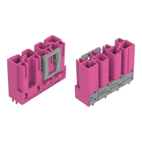 770-894/081-000 - Plug for PCBs; straight; 4-pole; Cod. B; pink 770-894/081-000 - Plug for PCBs; straight; 4-pole; Cod. B; pink