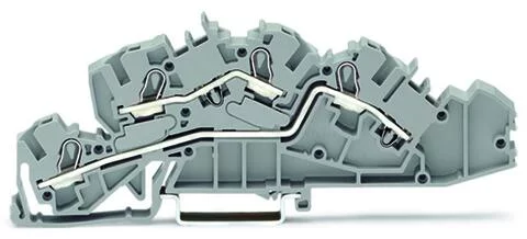 2005-7642 - Multilevel installation terminal block; with operating slots; 4 mm²; L/L; Push-in CAGE CLAMP®; 4,00 mm²; gray
