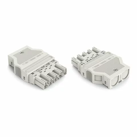 770-135 - Plug; with strain relief housing; 5-pole; 4,00 mm²; white