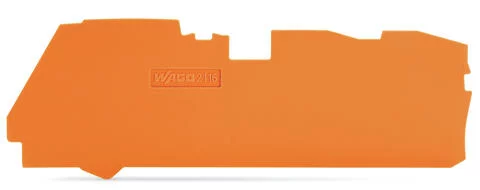 2116-1392 - End and intermediate plate; 1 mm thick; for 3-conductor terminal blocks; orange