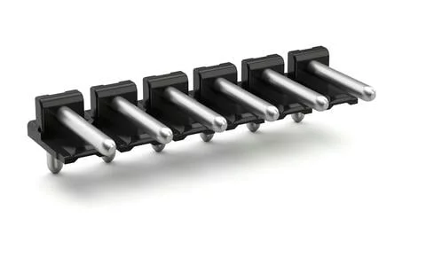 2092-1728/200-000 - THR male header; 1.4 mm Ø solder pin; angled; Pin spacing 5 mm; 8-pole; black