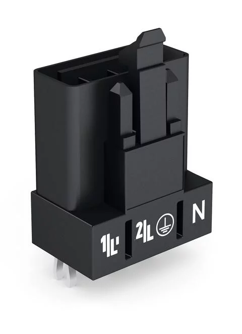 890-814 - Plug for PCBs; straight; 4-pole; Cod. A; black