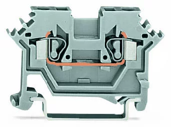 280-601 - 2-conductor through terminal block; 2.5 mm²; lateral marker slots; for DIN-rail 35 x 15 and 35 x 7.5; CAGE CLAMP®; 2,50 mm²; gray