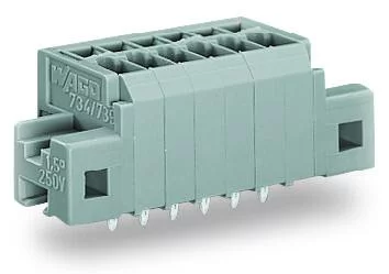 739-302/001-000 - PCB terminal block; 1.5 mm²; Pin spacing 3.5 mm; 2-pole; CAGE CLAMP®; clamping collar; 1,50 mm²; gray