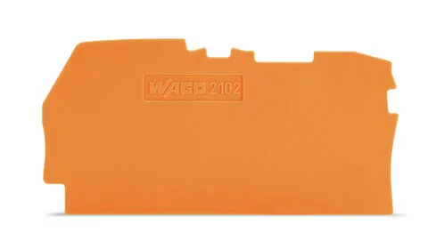 2102-1292 - End and intermediate plate; 0.8 mm thick; orange