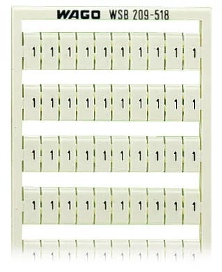 209-518 - WSB marking card; as card; MARKED; 1 / 2 (50 each); not stretchable; Horizontal marking; snap-on type; white
