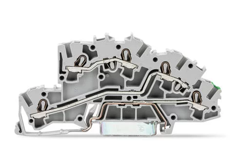 2003-7645 - Multilevel installation terminal block; with operating slots; 2.5 mm²; L/L/PE; Push-in CAGE CLAMP®; 2,50 mm²; gray
