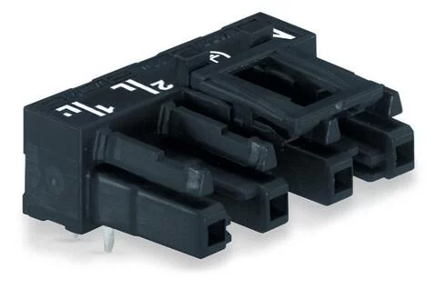 770-804/011-000 - Socket for PCBs; angled; 4-pole; Cod. A; black 770-804/011-000 - Socket for PCBs; angled; 4-pole; Cod. A; black