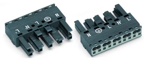 770-1165 - Socket; 5-pole; Cod. L; 4,00 mm²; dark gray