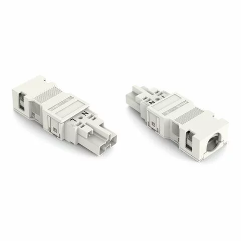 770-132/041-000 - Plug; with strain relief housing; 2-pole; 4,00 mm²; white