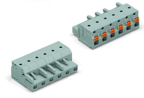 2231-207/026-000 - Female plug; 7-pole; push-button; 12 AWG max; pin spacing 7.5 mm;1-conductor per pole; gray