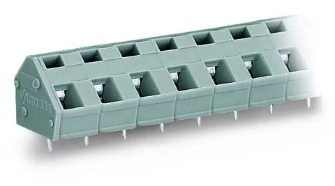 236-204 - PCB terminal block; 2.5 mm²; Pin spacing 7.5/7.62 mm; 4-pole; CAGE CLAMP®; commoning option; 2,50 mm²; gray