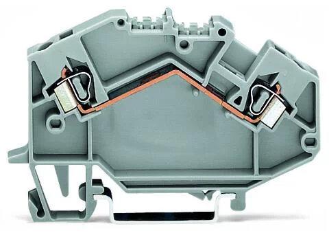780-601 - Feedthrough terminal block; angled; rail mount; 2-conductor; 5 mm wide; gray 780-601 - Feedthrough terminal block; angled; rail mount; 2-conductor; 5 mm wide; gray
