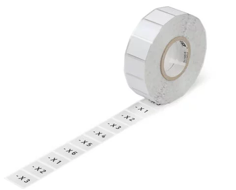 210-850 - Push-button marker; 26.5 x 18 mm; silver-colored