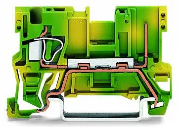 769-237 - 1-conductor/1-pin ground carrier terminal block; 4 mm²; for DIN-rail 35 x 15 and 35 x 7.5; CAGE CLAMP®; 4,00 mm²; green-yellow