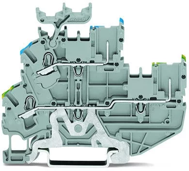 2022-2227 - 1-conductor/1-pin double deck receptacle terminal block; Ground conductor/through terminal block; 2.5 mm²; PE/L; without marker carrier; for DIN-rail 35 x 15 and 35 x 7.5; Push-in CAGE CLAMP®; 2,50 mm²; gray 2022-2227 - 1-conductor/1-pin double deck receptacle terminal block; Ground conductor/through terminal block; 2.5 mm²; PE/L; without marker carrier; for DIN-rail 35 x 15 and 35 x 7.5; Push-in CAGE CLAMP®; 2,50 mm²; gray